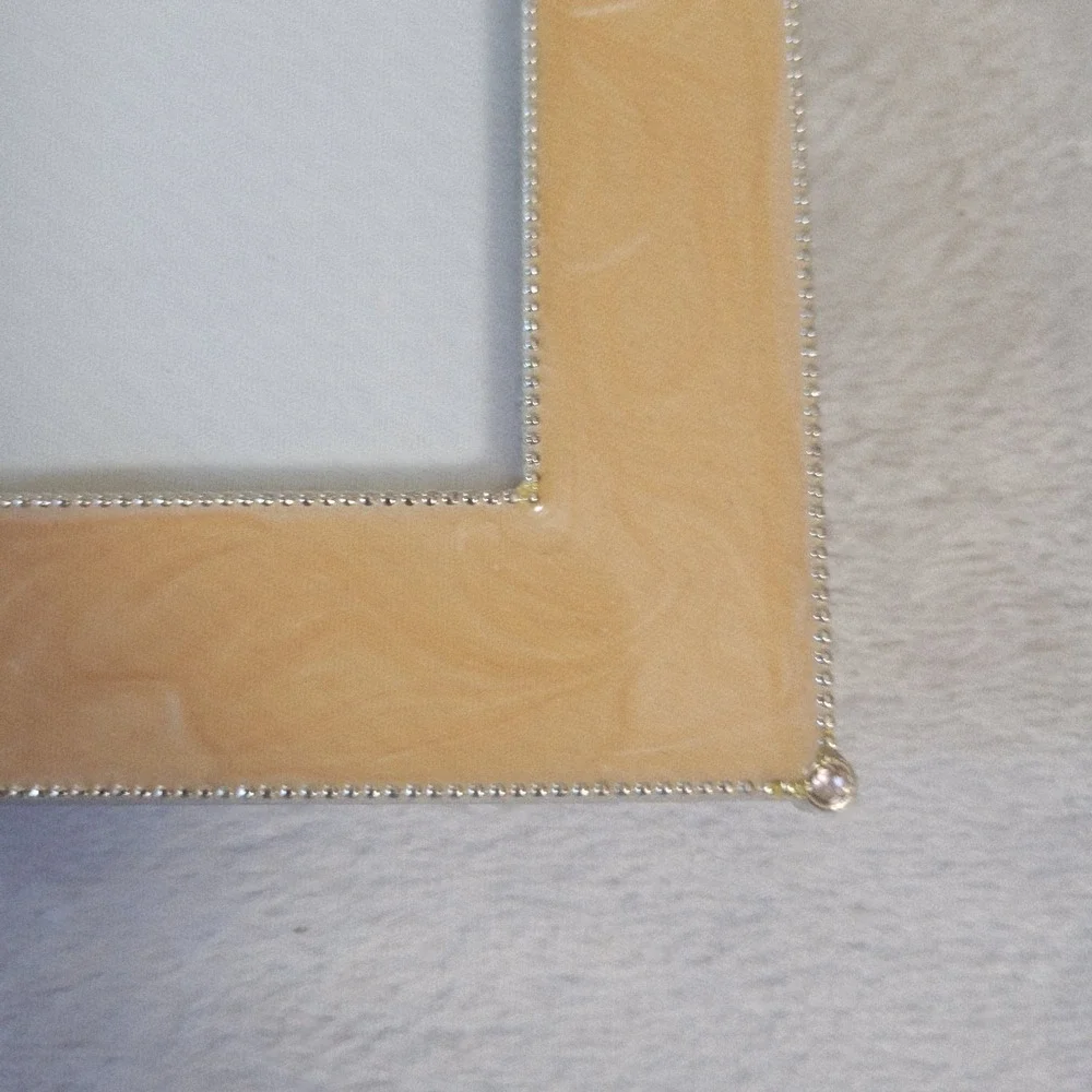 Vintage‎ Enamel Rhinestone Dog Bone Picture Photo Frame 4x6